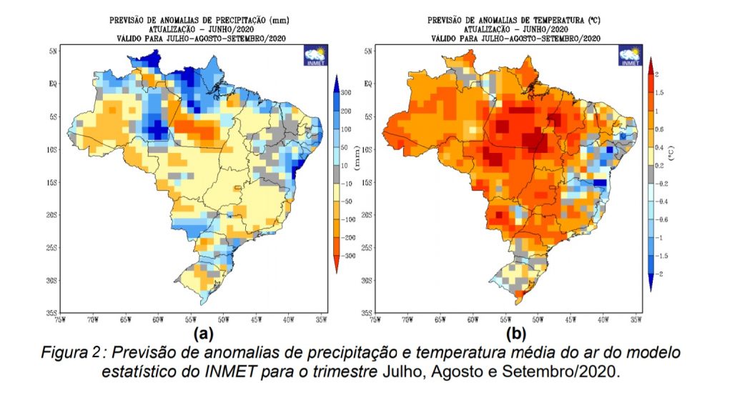 Inverno será de tempo seco, pouca chuva, e temperaturas acima da média em MS