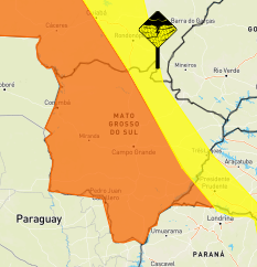 Quase todos municípios estão sob alerta para tempestade e chuvas intensas