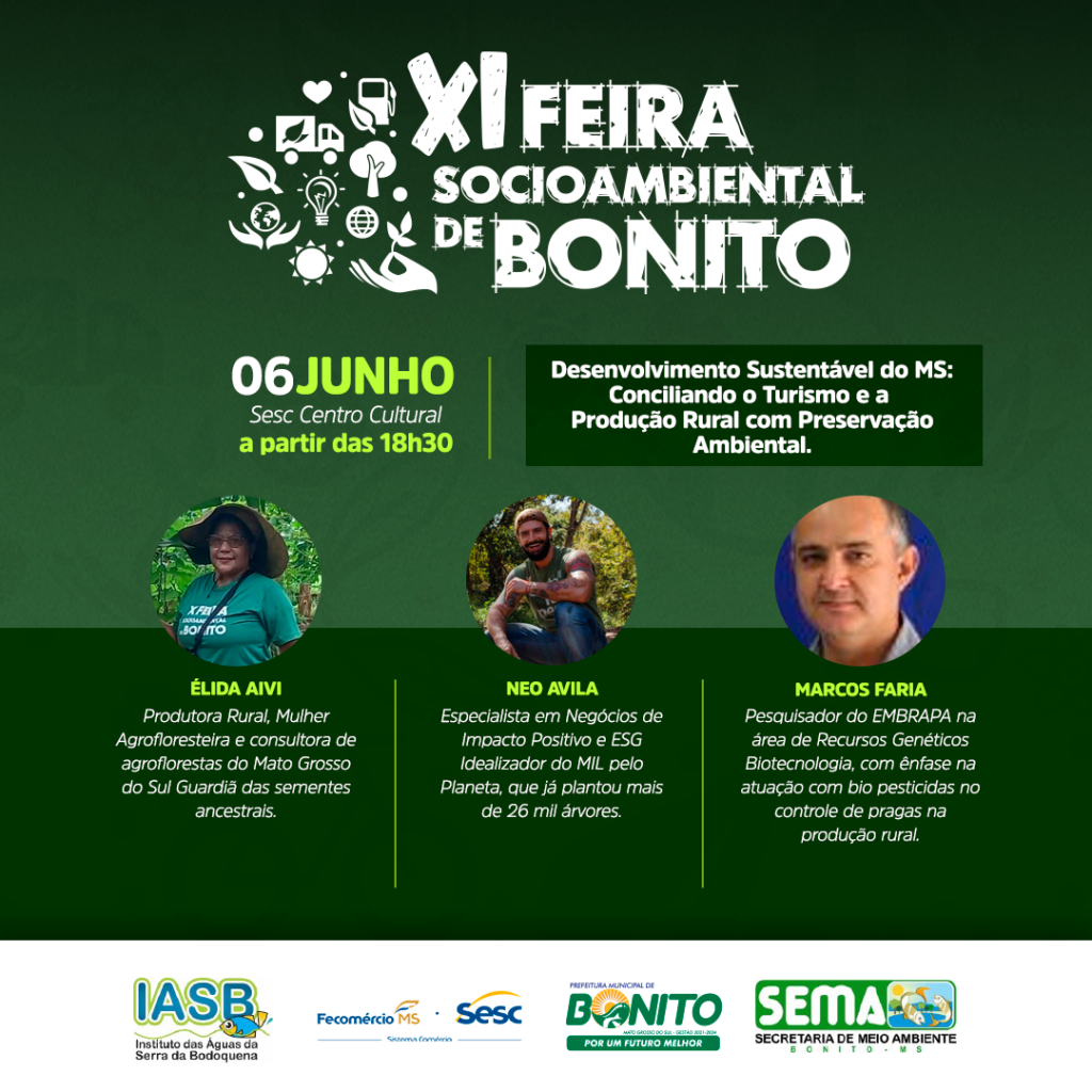 Bonito receberá a XI Feira Socioambiental