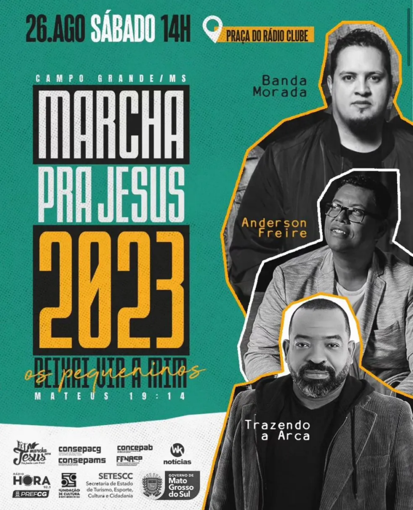 Marcha Para Jesus acontece no sábado e deve reunir mais de 150 mil fiéis em Campo Grande