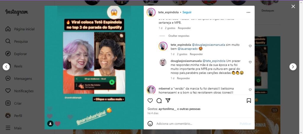 'Meme' faz música de Tetê Espíndola estar entre as mais escutadas do País 45 anos depois