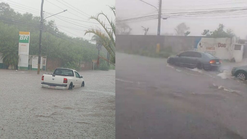 Vídeo: mais uma chuva forte e rápida alaga ruas e avenidas de Campo Grande