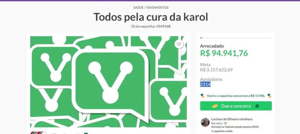 Vamos ajudar! Família faz vaquinha virtual para comprar remédio essencial de tratamento do câncer