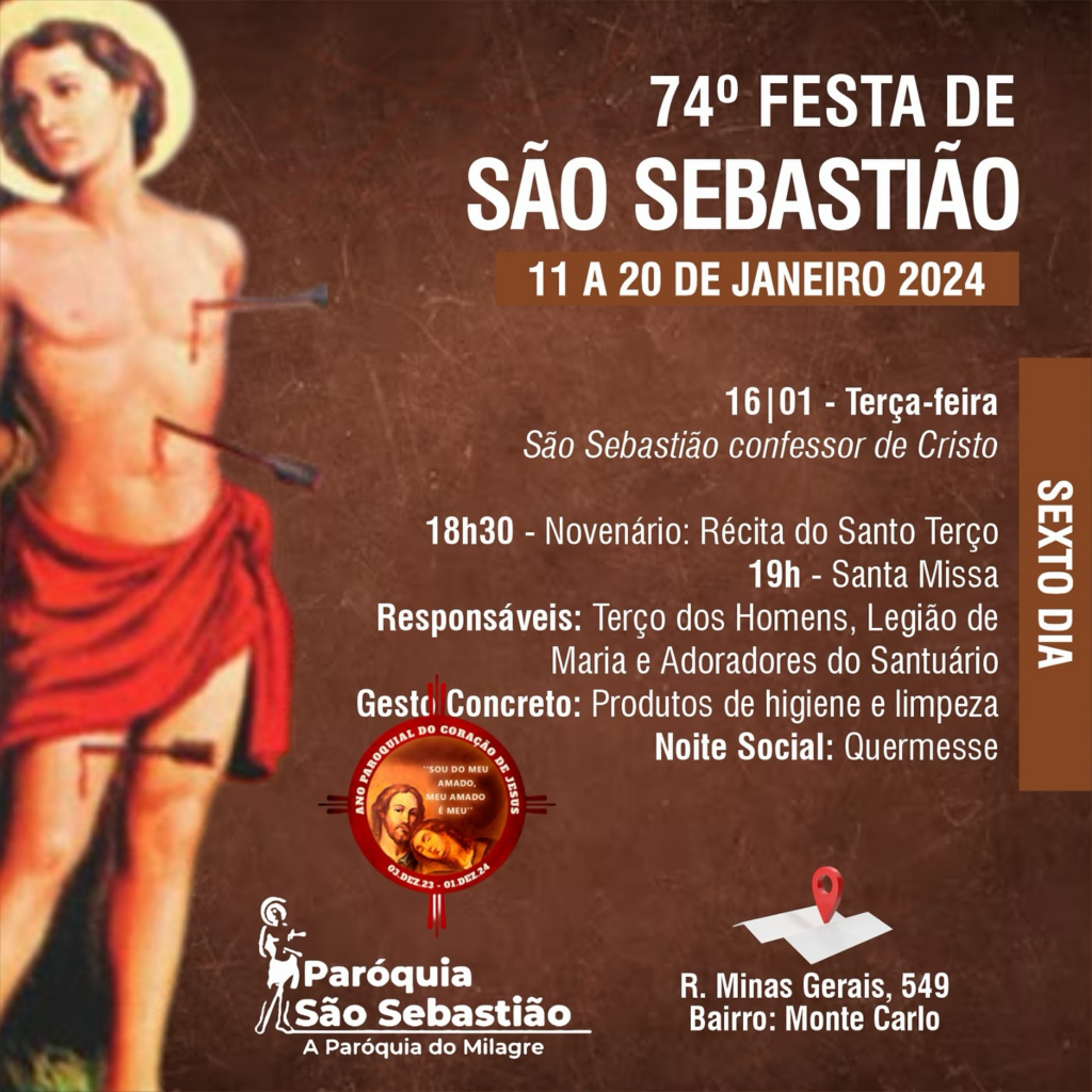 Confira a programação dessa terça-feira da 74ª Festa de São Sebastião 