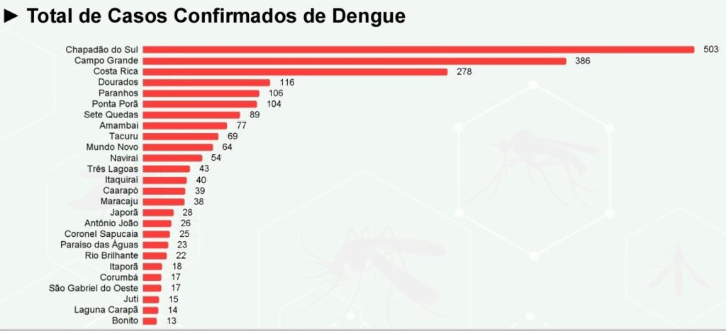 SES confirma a quarta morte provocada pela dengue em MS; oito ainda são investigadas