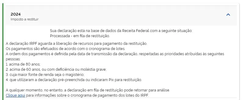 Receita paga o terceiro lote de restituição na quarta; veja se você está na lista