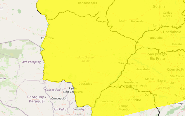 Inmet: todas as cidades de MS estão em potencial perigo devido baixa umidade