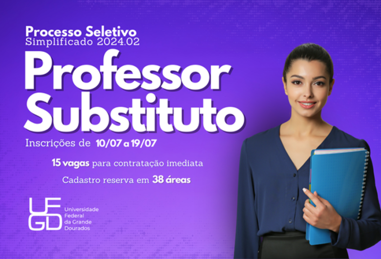 UFGD fará processo seletivo para vagas de professor substituto