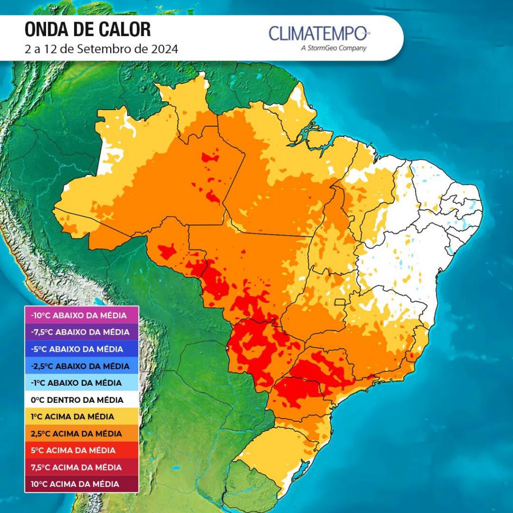 Beba água: calor intenso deve aumentar na primeira semana de setembro, prevê a meteorologia