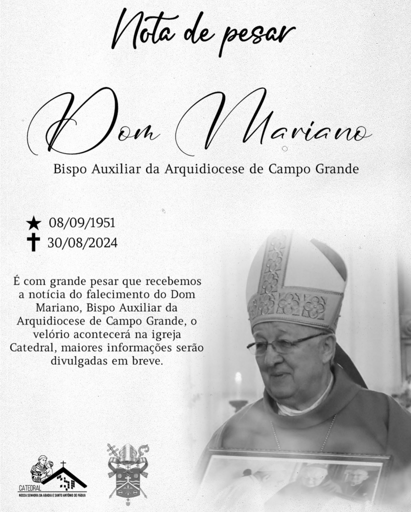 URGENTE: Morre o bispo auxiliar de Campo Grande, Dom Mariano Danecki, aos 72 anos