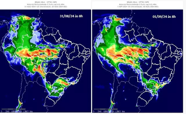 Fumaça da Amazônia e países vizinhos volta a atingir o Estado