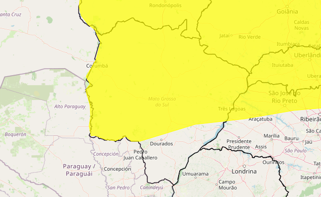 Inmet emite alerta amarelo, avisos de baixa umidade e onda de calor para MS