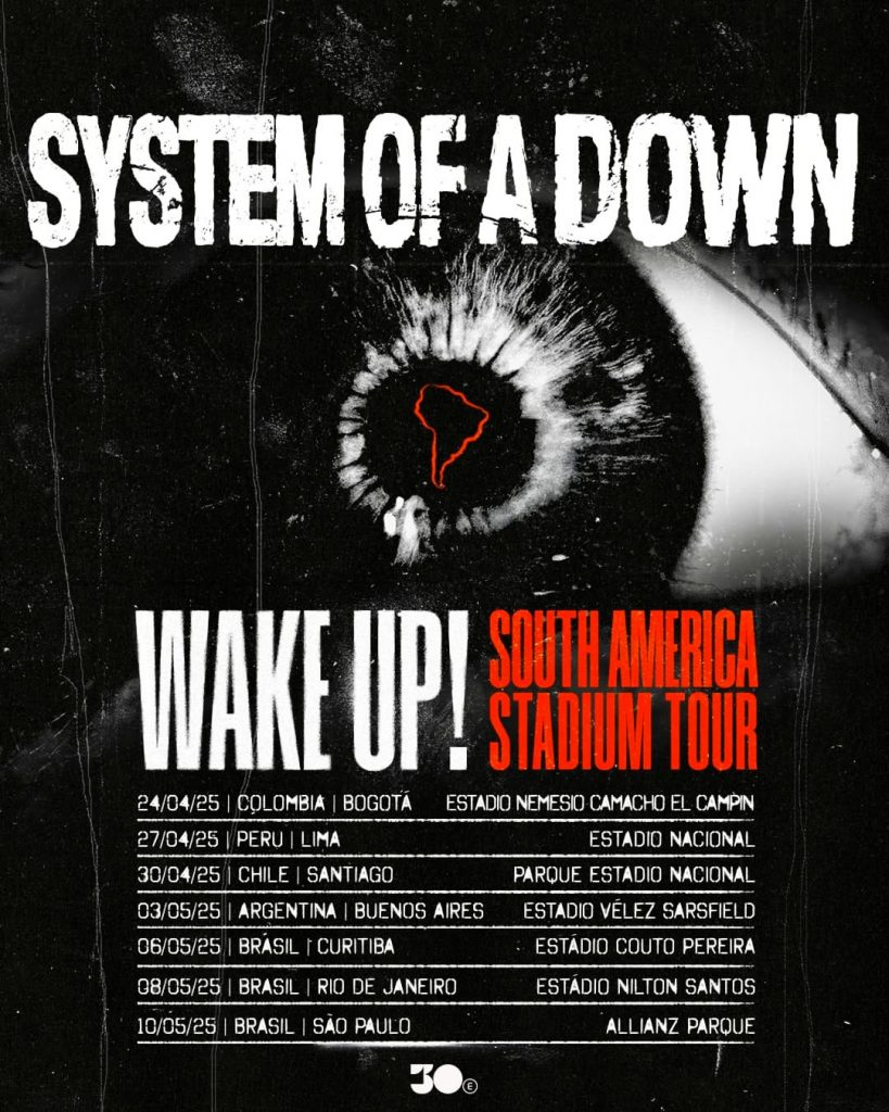 System Of A Down anuncia três shows no Brasil