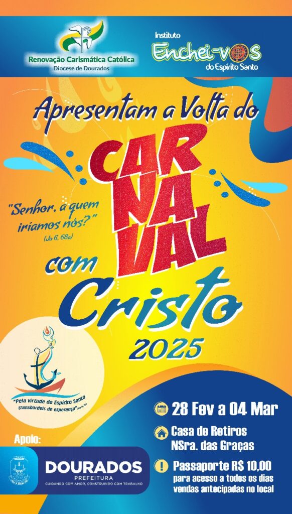 Dourados terá cinco dias de 'Carnaval com Cristo' com apoio da Prefeitura