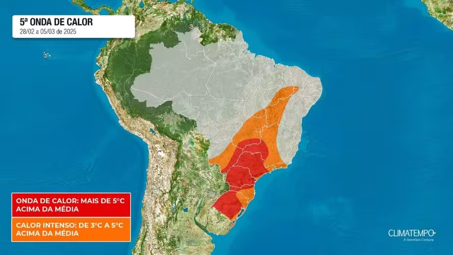 Quinta onda de calor no ano vai atingir MS a partir de sexta-feira