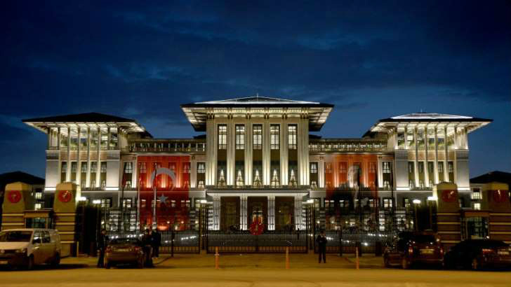 © Getty Images Novo palácio presidencial em Ancara: polêmica construção tem 1000 quartos