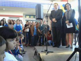 Foto: Gerson Oliveira/Correio do Estado
A Solenidade de inauguração do Centro de Educação Infantil Profª Juraci Galvão de Oliveira aconteceu