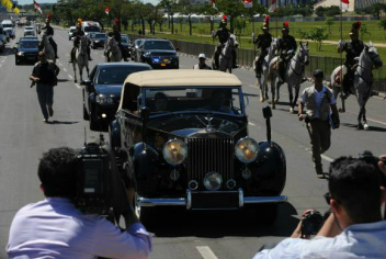 Rolls-Royce que será usado para o desfile da presidenta reeleita Dilma Rousseff, durante a cerimônia de posseElza Fiúza/Agência Brasil