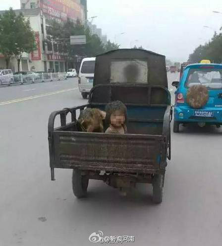 O menino já foi resgatado Foto: Reprodução / Weibo